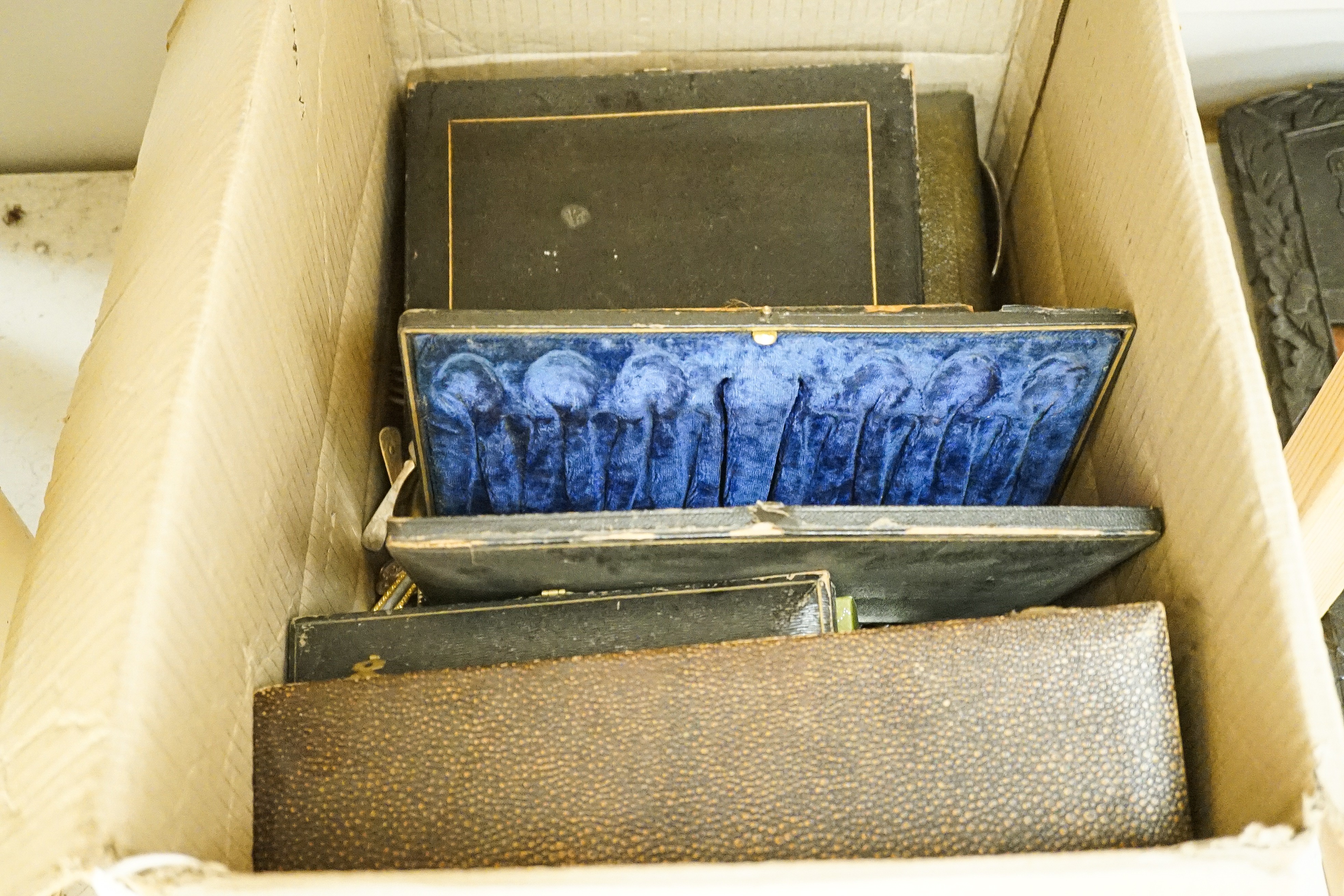 A quantity of cased silver plated cutlery sets